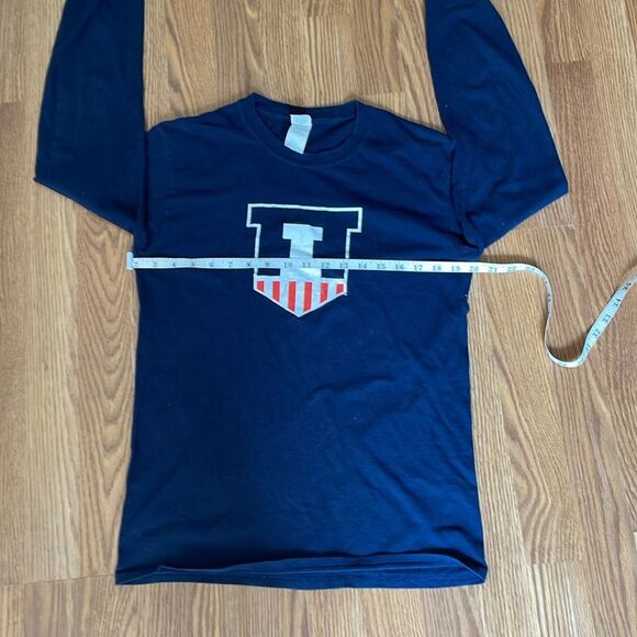 University of‎ Illinois College Long Sleeve T-Shirt Navy Sz S Unisex - Picture 7 of 8